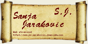 Sanja Jaraković vizit kartica